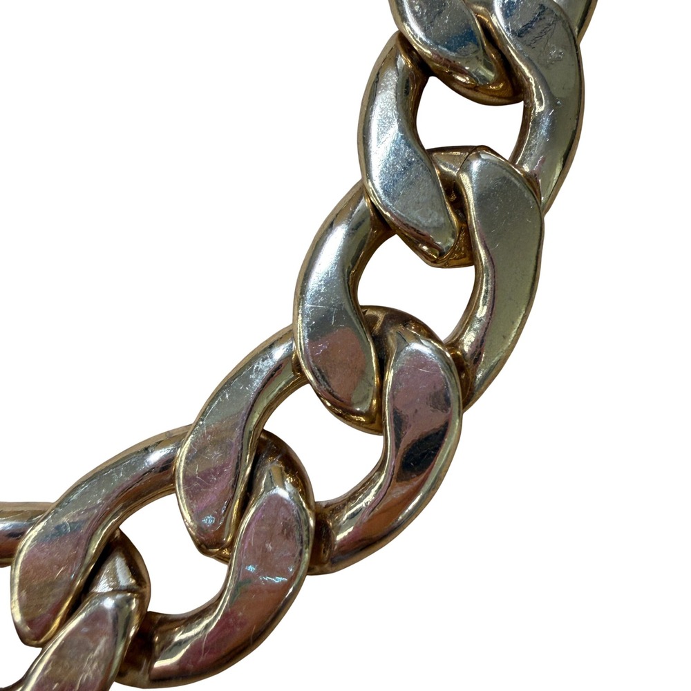 Guess Chain Necklace Gold Statement Chunky Bold Chic - Picture 7 of 8